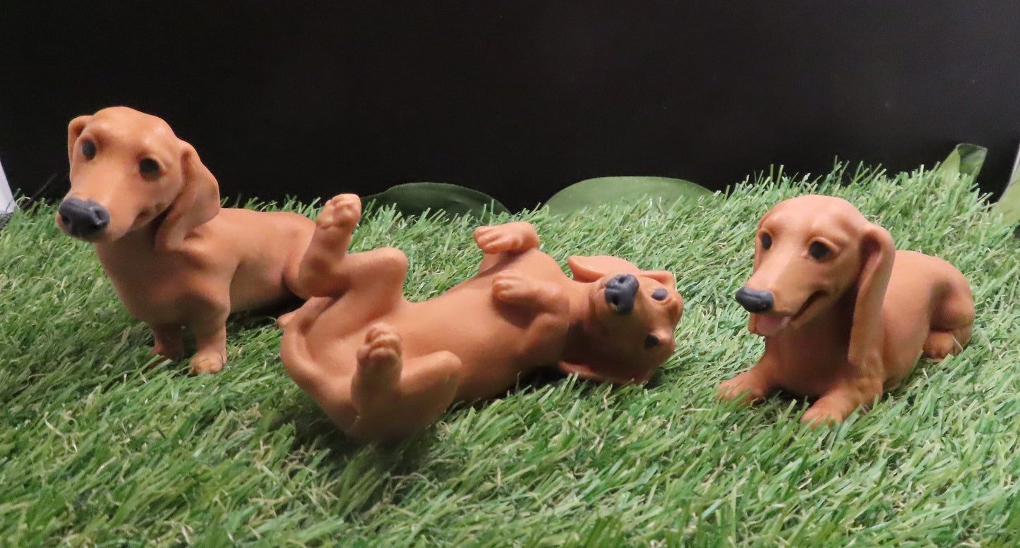 Super Cute Doxi Dachshund Goat Milk Soap Set.  Includes all 3 poses!