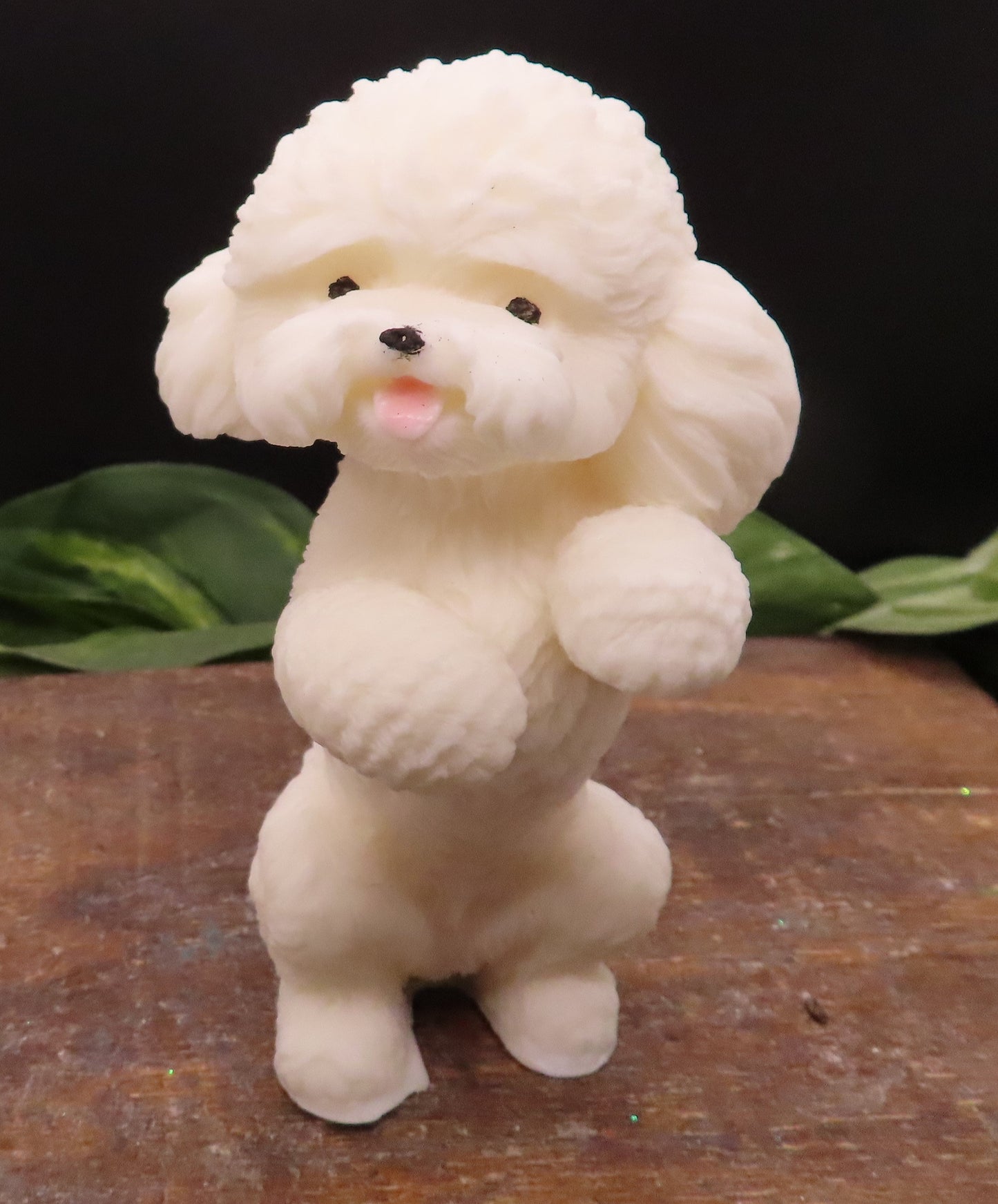 White handmade goat milk soap poodle. Great gift