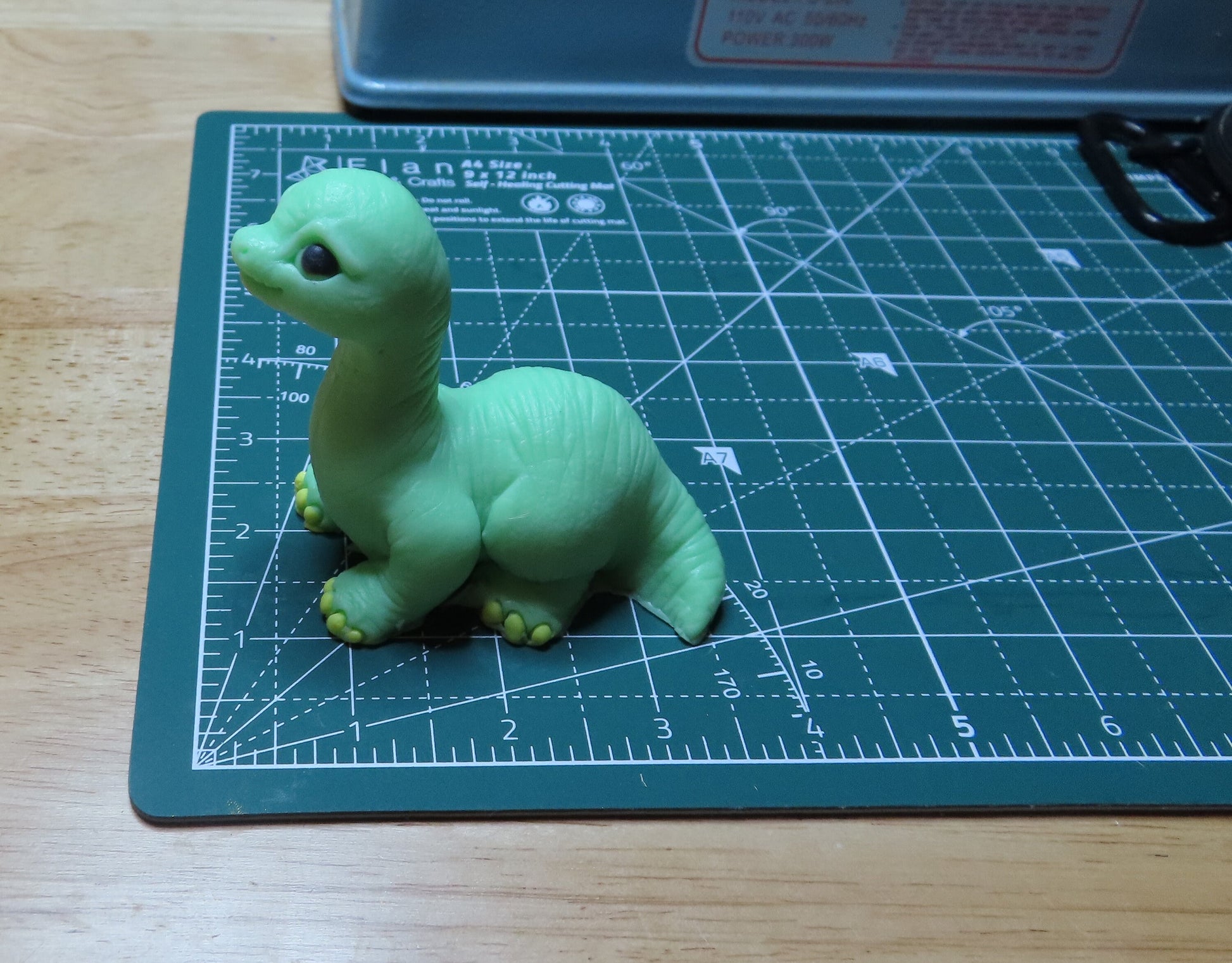 This handmade dinosaur soap is approximately 3.5 inches tall by 3.5 inches wide at it's longest dimensions. 
